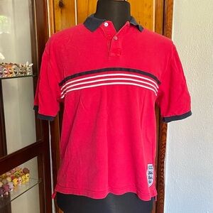Vintage Red England Polo Shirt Size M